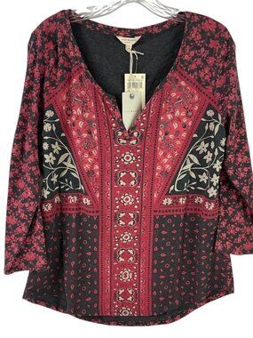 Lucky Brand Peasant Top Womens Size L NWT